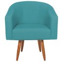 Ver imagem 2 de Poltrona Decorativa Sala de Estar Recepção Luiza Pés Palito Suede - Doce Sonho Móveis POLTRONAS POLT