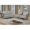 Ver imagem 2 de Kit 2 Poltronas Mona Luxo e Namoradeira Mona Cinza Claro