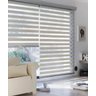 Persiana Rolo dupla double vision Beige mescla 1,40 x 1,40 com bando branco - 1