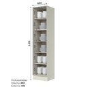 Ver imagem 3 de Cristaleira 01 Porta com Vidro Rreflecta 50cm C666 Fineze Duna Cristal - Henn