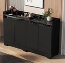 Ver imagem 1 de Buffet Real 04 Pts Preto/marmore Preto