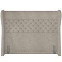Ver imagem 4 de Kit Cabeceira Cama Box Queen 160 Cm Madrid com Puff Recamier Santorini Bouclê Creme - Lyam Decor