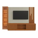Ver imagem 2 de Rack com Painel com Cristaleira para TV até 75 Polegadas Ripado com LED 100% MDF 190,5CMX220CM Valência