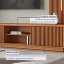 Ver mais imagens de Rack com Painel com Cristaleira para TV até 75 Polegadas Ripado com LED 100% MDF 190,5CMX220CM Valência