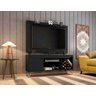 Conjunto Rack com Painel para TV até 50 Polegadas com Pés de Aço Kenzo Preto Fosco - 1
