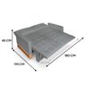 Sofá Cama 3 Lugares Retrátil e Reclinável com Pistão, Modelo Rica, Tecido Linhares Cinza, Silla - 9