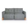 Sofá Cama 3 Lugares Retrátil e Reclinável com Pistão, Modelo Rica, Tecido Linhares Cinza, Silla - 4