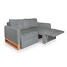Sofá Cama 3 Lugares Retrátil e Reclinável com Pistão, Modelo Rica, Tecido Linhares Cinza, Silla - 6