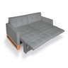 Sofá Cama 3 Lugares Retrátil e Reclinável com Pistão, Modelo Rica, Tecido Linhares Cinza, Silla - 8