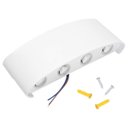 Ver imagem 4 de Arandela Luminaria Parede 8w Iluminaçao 8 Fachos Bivolt Luz Led Externa Rua Casa Garagem Predio Jard