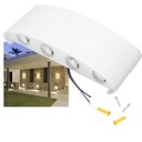 Ver imagem 1 de Arandela Luminaria Parede 8w Iluminaçao 8 Fachos Bivolt Luz Led Externa Rua Casa Garagem Predio Jard