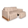 Sofá Cama 2 Lugares Casal, Retrátil e Reclinável 1,40M de Largura, Linhares Bege, Rica Compact - 6