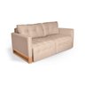 Sofá Cama 2 Lugares Casal, Retrátil e Reclinável 1,40M de Largura, Linhares Bege, Rica Compact - 1