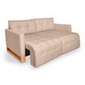 Sofá Cama 2 Lugares Casal, Retrátil e Reclinável 1,40M de Largura, Linhares Bege, Rica Compact - 8