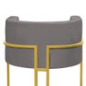 Kit 2 Poltronas Decorativa Nayara Base Ferro Dourado Twdecora Suede - 4
