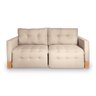 Sofá Cama 2 Lugares Casal, Retrátil e Reclinável 1,40M de Largura, Suede Bege, Rica Compact - 5