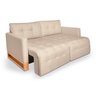 Sofá Cama 2 Lugares Casal, Retrátil e Reclinável 1,40M de Largura, Suede Bege, Rica Compact - 9