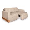 Sofá Cama 2 Lugares Casal, Retrátil e Reclinável 1,40M de Largura, Suede Bege, Rica Compact - 6