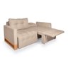 Sofá Cama 2 Lugares Casal, Retrátil e Reclinável 1,40M de Largura, Suede Bege, Rica Compact - 8