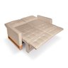 Sofá Cama 2 Lugares Casal, Retrátil e Reclinável 1,40M de Largura, Suede Bege, Rica Compact - 11
