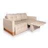 Sofá Cama 2 Lugares Casal, Retrátil e Reclinável 1,40M de Largura, Suede Bege, Rica Compact - 7
