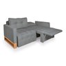 Sofá Cama 2 Lugares Casal, Retrátil e Reclinável 1,40M de Largura, Linhares Cinza, Max Compact - 9
