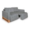 Sofá Cama 2 Lugares Casal, Retrátil e Reclinável 1,40M de Largura, Linhares Cinza, Max Compact - 8