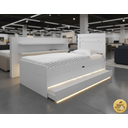 Ver imagem 2 de Cama Solteiro Baú com Auxiliar Larissa - Funcinal Prática - Branca