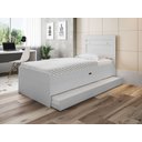 Ver imagem 2 de Cama Solteiro Baú com Auxiliar Larissa - Funcinal Prática - Branca