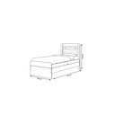 Ver imagem 5 de Cama Solteiro Baú com Auxiliar Larissa - Funcinal Prática - Branca