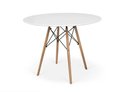 Ver imagem 3 de Conjunto de Mesa de Jantar Redonda 90cm Tampo de Madeira Branco com 4 Cadeiras Branca