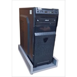 Suporte para Cpu em Mdp 15mm com Rodinhas 40cm X 23cm Cinza Ofertamo - 1