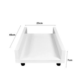 Suporte para Cpu em Mdp 15mm com Rodinhas 40cm X 23cm Cinza Ofertamo - 2