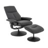 Kit 2 Poltronas de Massagem Reclinável e Giratória Arizona com Apoio de Pés Pu Preto G56 - Gran - 2
