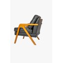 Ver imagem 6 de Poltrona Mona Luxo Madeira Maciça Corino Preto para Sala de Estar Decorativa Moderna