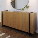Ver imagem 1 de Aparador Buffet para Sala de Jantar 4 Portas 160cm Puerto C04 Freijó Preto Fosco - Lyam Decor