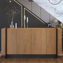 Ver imagem 3 de Aparador Buffet para Sala de Jantar 4 Portas 160cm Puerto C04 Freijó Preto Fosco - Lyam Decor