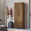 Ver imagem 7 de Guarda Roupa Solteiro 2 Portas de Correr com Pés e Armário Multiuso com Pés Fit Jequitibá
