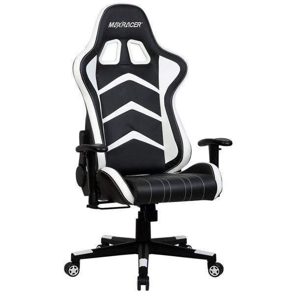 Cadeira Gamer MaxRacer Aggressive Branca Reclina 180 graus - 2