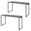 Ver imagem 1 de Kit 02 Mesas Para Escritório e Home Office Industrial Aspen 135 cm C01 Carvalho Dark - Lyam Decor