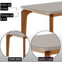 Ver imagem 6 de Mesa de Jantar Liz 120 cm Tampo MDF Vidro Canto Copo com 4 Cadeira Aline