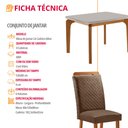 Ver imagem 7 de Mesa de Jantar Liz 120 cm Tampo MDF Vidro Canto Copo com 4 Cadeira Aline