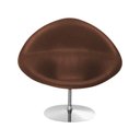 Ver imagem 1 de Poltrona Design Gondula Couro Natural Marrom