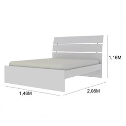 Cama Casal em Mdf Premium Branco - 3