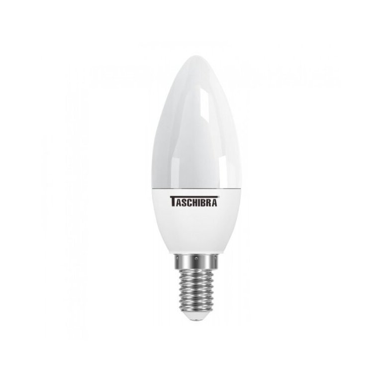 Lâmpada LED Leitosa Vela 3,1W TVL 25 Taschibra Luz Branca 
