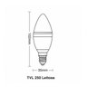 Lâmpada LED Leitosa Vela 3,1W TVL 25 Taschibra Luz Branca  - 2