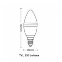 Ver imagem 2 de Lâmpada LED Leitosa Vela 3,1W TVL 25 Taschibra Luz Branca