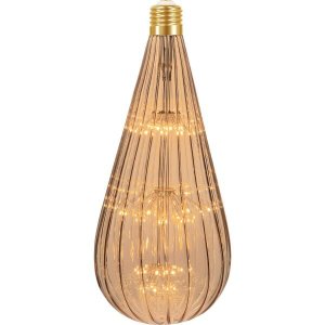 Lâmpada Oval de Led Fireworks Vintage BT125 Âmbar Taschibra