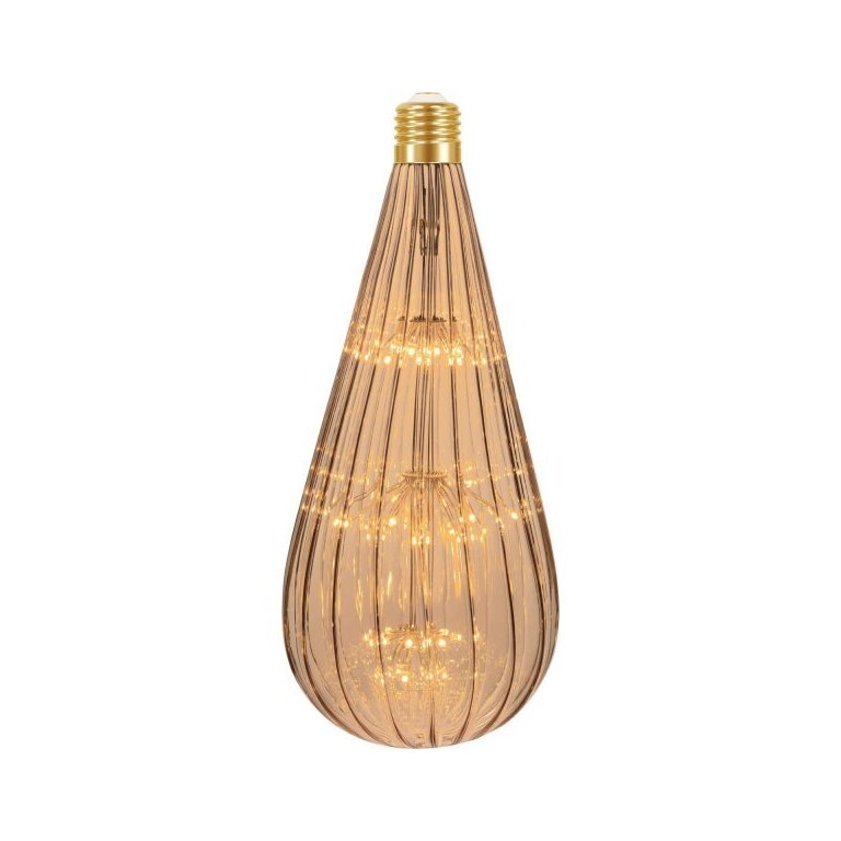 Lâmpada Oval de Led Fireworks Vintage BT125 Âmbar Taschibra