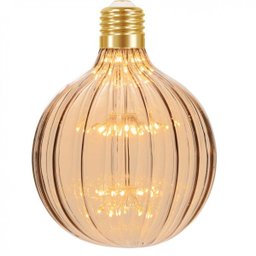 Lâmpada Redonda de Led Fireworks Vintage G125 Âmbar Taschibra - 1